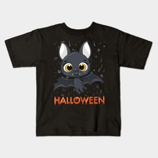 Trick or treat Funny cute bat Halloween cute scary little bat Kids T-Shirt